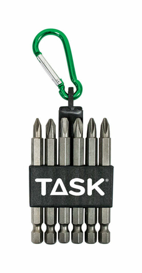 Task Tools 2595536 3 x 0.25 in. dia. Phillips Driver Bit - 6 Piece