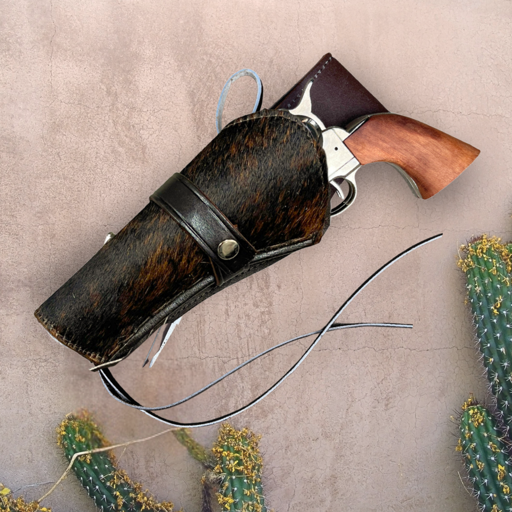 Hip Draw Western Holster | Real Cowhide - Chocolate