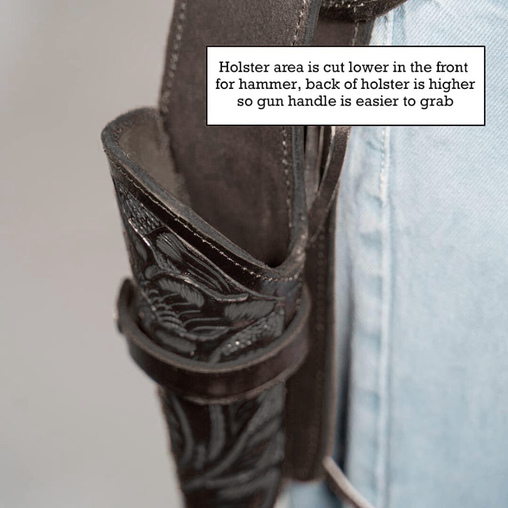 XL Leather Holster Long Barrel  - Black